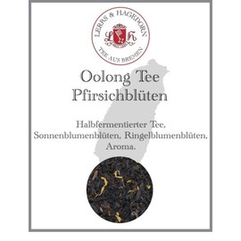 Lerbs & Hagedorn, Oolong Tea Peach Blossoms - Oolong | 250g (Approx. 20 Litres) Sunflower Blossoms, Marigold Blossoms