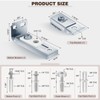 Bifold Closet Door Hardware Kit with Top/Bottom Bracket, Guide Wheel