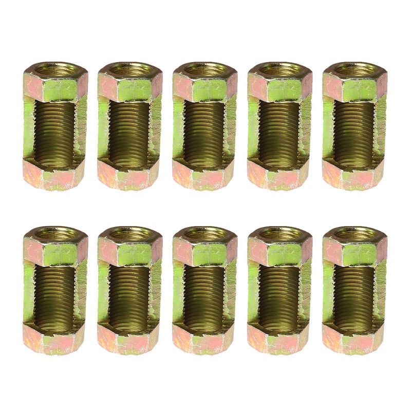 RLECS 10pcs M10 Thread 30mm Height Hexagon Open Nut M10x30