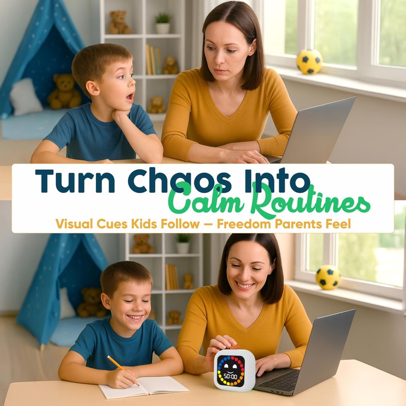 Digital Visual Timer for Kids - Rechargeable 99 Min Timer