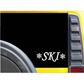 Ski Snowflakes K642 8 inch Sticker skiing decal