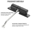 sourcing map Automatic Spring Door Closer Adjustable 40 lbs Self-Closing