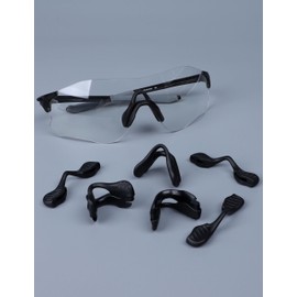 OWORK 3 Pairs Ultra Soft Silicone Sunglass Nose Pads for Oakley EV Zero Path OO9308/EV Zero Pitch OO9383/EV Zero Range OO9327, Push-in Anti-Slip Glasses Nose Piece Replacement Kit Black