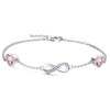 Qings Infinity Bracelet Women's Sterling Silver Birthstone Bracelets Bangle with