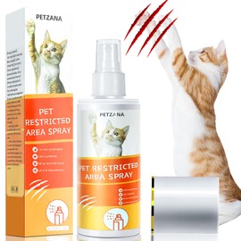 PETZANA Premium Cat Deterrent Spray：120ML Safe Cat Repellent Indoor & Outdoor for Furniture Protection, Effective Cat Repellent Spray Training Aid for Furniture, Curtains, Sofas, Indoor & Outdoor