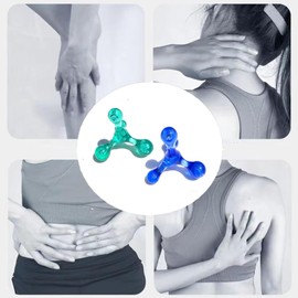 Trigger Point Massager, Trigger Point Pusher Massager Reflexology Body Massager, Trigger Point Massager for Back, Neck, Arms and Legs, Relaxation Gift (Blue)