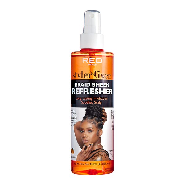 Red by Kiss Braid Sheen Refresher Spray, Long Lasting Hydration,