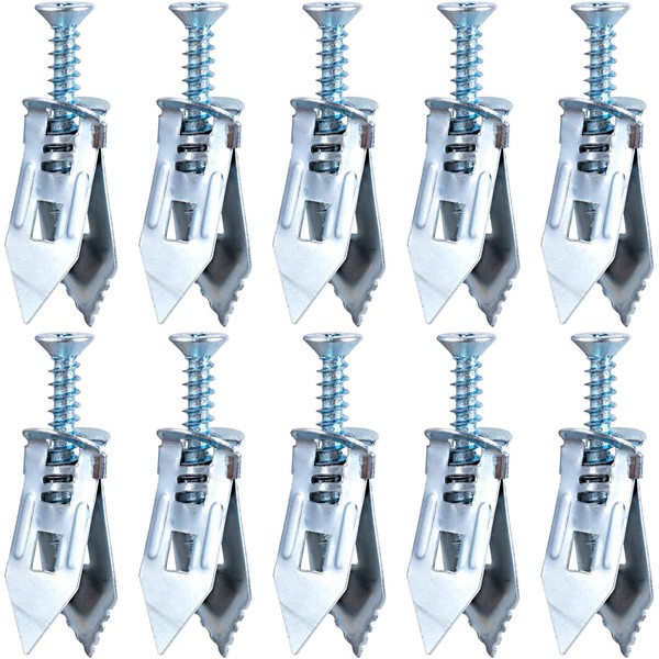 PAGOW 20 Pcs Self-Drilling Anchors,Anchors and Screws for Heavy Duty,