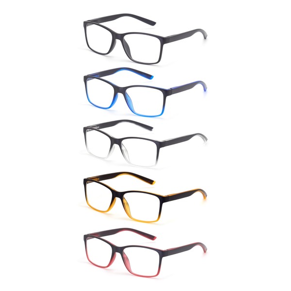 Goosen Gracious 5 Pack Reading Glasses for Men Large Spring
