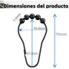 Ganchos de Cortinas para Baño de Doble Gancho Deslizable,3.6cm×7.5cm ，30pcs