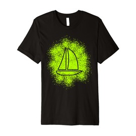Sailing Boat Yacht Silhouette Premium T-Shirt