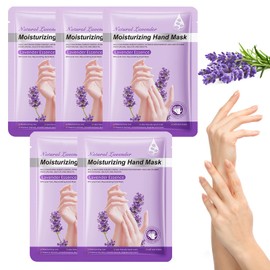 Hand Masks, 5 Pairs Of Moisturising Gloves, Hand Care For Dry Ageing Cracked Hands For Women And Men, Exfoliating Hand Masks With Lavender Extract