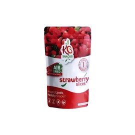 KuruGuru Dry Fruits - ONE Ingredient Air Dried Strawberry Slices, No Sugar Added, 100% Natural, GMO Free, Gluten Free, Vegan Friendly - Chewy Soft Texture (Pack of 3) (2oz-57g Each) Packed Fresh in Resealable Bag - Sweet Snack, Healthy Food, Naturally Gr