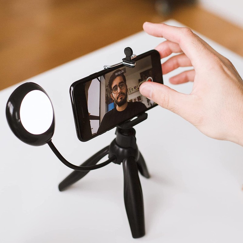 Smartphone Holder Vlogging Tripod Light Stand
