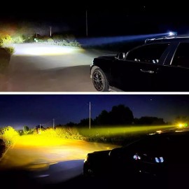 3 Par Faros Luces Led Para Motos Auto Doble Color Auxiliares