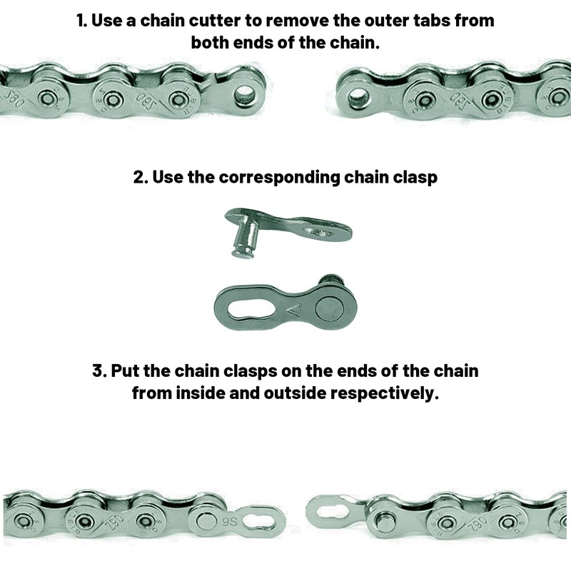 Chain Lock 12 Compartments, 5 Pairs Bicycle Chain Locks for