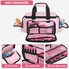 Trahzia Pink Tool Bag for Women, Portable Tool Box Organizer