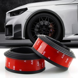 FairyPeach Mudguard Flares x 2 Pieces, Universal Mudguard Rubber Profile Decorative Strips, Wheel Arch Widening Mudguard, Car Wheel Protection (1.5 m, Black)