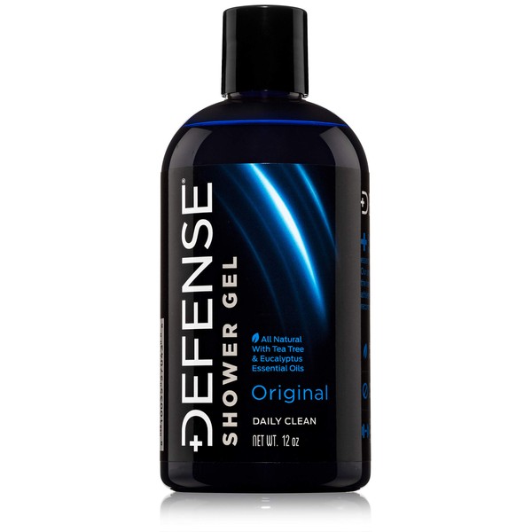 Defense Soap Body Wash Shower Gel 12 Oz - Natural Tea Tree Oil and Eucalyptus Oil