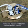 Leviton FBLEV-GY accesorio para caja de piso, gris
