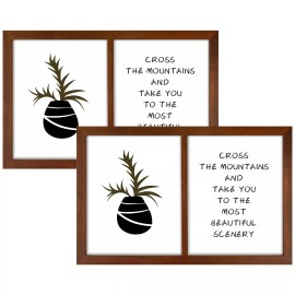 Golden State Art 8x10 Double Picture Frame, Displays Two 8x10 Photos - Solid Wood - Real Glass - 2 Openings 8x10, Brown