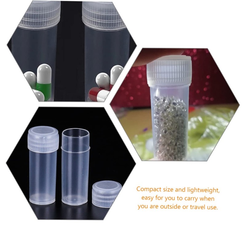 Baluue Travel-Friendly 150pcs Mini Bottles Pp Material Dispensing Bottles Lids