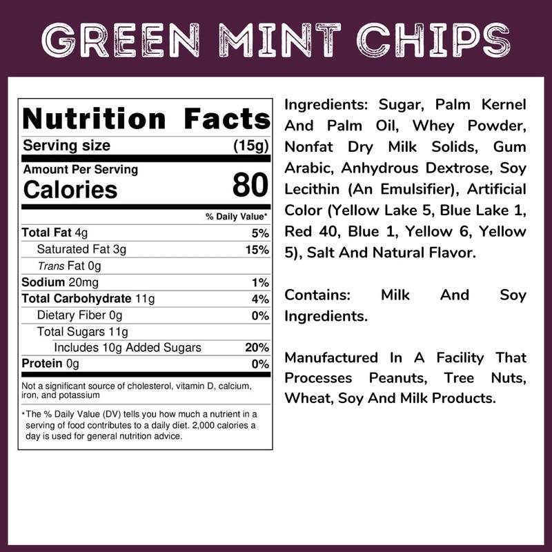 WinCrest Green Mint Baking Chips - 1.5 Lb Tub