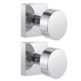 newliplace 2 Pack Polished Chrome Dummy Door Knobs Interior, Polished Chrome Door Knob for Closet Doors, Modern Dummy Door Handles