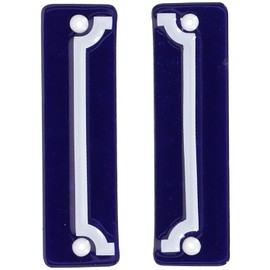 Esschert Design Enamel House Numbers for Outside, Blue & White House Numbers, Address Numbers for House, House Numbers for Mailbox, Modern House Numbers for Outside, 5 inch Frame Set Of 2, DB92-F