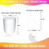 Homifest 1.2 Gallon Drawstring Trash Bags,480 Count White
