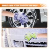 Craedli 2PCS Car Wash Mitts, Anti-Scratch Double Sided 5-Finger Microfiber