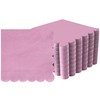 Cocktail Napkins Disposable, 100 Count Pink Scalloped Napkins, Dessert Beverage,