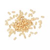 Platinum Bead, 100 Gold Plated Brass Small 3x1.5mm Smooth Tube