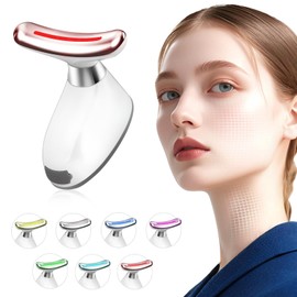 KIMTAR Gua Sha Electric Face Massager Against Wrinkles, 7 Colours, Red Light Lamp, Face 40±2°C, Heat Massager, Face, 3 Modes, Face Massager for Skin Tightening, Lifting, Improvement, Tightening