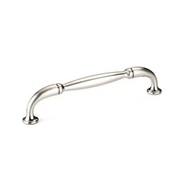 Richelieu Hardware BP23737128195 Hudson Collection 5 1/16-inch (128 mm) Center-to-Center Brushed Nickel Traditional Curved Cabinet and Drawer Pull Handle for Kitchen, Bathroom, and Furniture