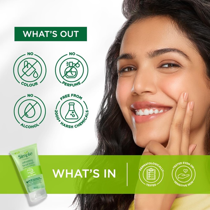 Simple Kind to Skin Refreshing Facial Wash Gel ,150 ml