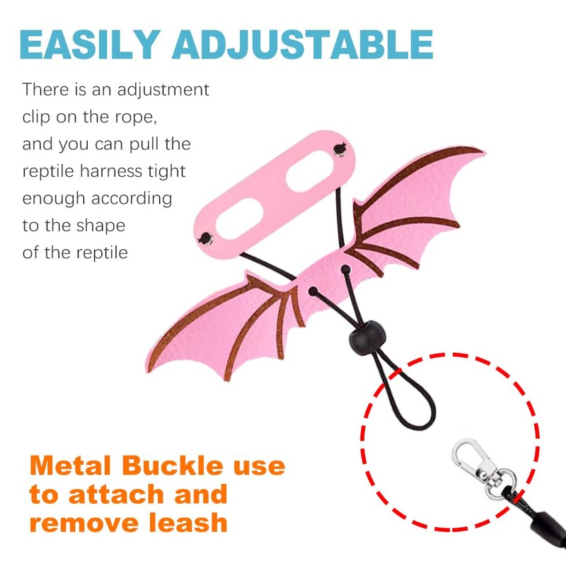 CoguZed Bearded Dragon Leash and Harness Set, Adjustable Lizard Harness