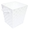 EHC Woodluv Woven Waste Paper Bin Basket With Hollow Handle