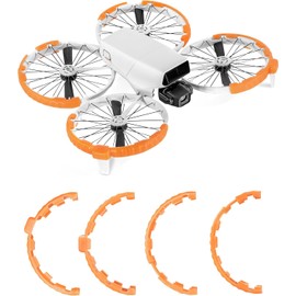 Upgraded 360° TPU Fluorescent Propeller Guard for DJI Flip - Lightweight Collision Protection Ring with Fortress Design (Orange)