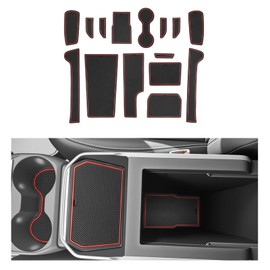 SXCY for 2025 2026 GMC Terrain Accessories Cup Holder Inserts Liner 2025 2026 Terrain Door Slot Mats for 2025 2026 Terrain Accessories 2026 Terrain Center Console Liners Waterproof Anti-dust Mats(red)