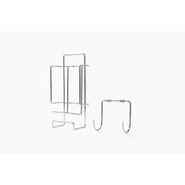 JERDON Ironing Board Holder and Iron Caddy - Stainless Steel Iron Holder with Hook - J525C