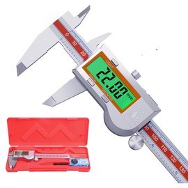 Preciva Digital Vernier Caliper,150mm Backlit Vernier Caliper, IP54 Waterproof Digital CalipersInch Measuring Tools,Calipers Gauge with Large LCD Screen,with Mm/Inch Conversion
