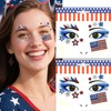 Totelux 4th of July Face Tattoos Glitter Star American Flag