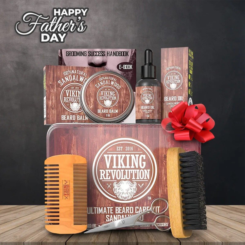 Viking Revolution Kit De Aseo De Barba Para Hombres -