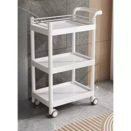 Wagon 왜건 뷰티카트 피부샵 이동식 트레이 왁싱 다용도 [화이트 3단 (서랍+물받이)] Wagon Beauty Cart Skin Shop Mobile Tray Waxing Multi-Purpose [White 3-Tier (Drawer + Drip Tray)]