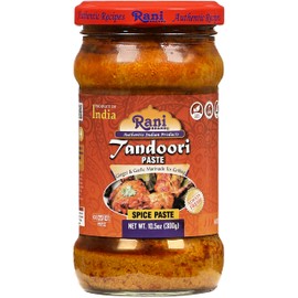 Rani Tandoori Paste (No Colors) 10.5oz (300g) Glass Jar ~ For Tandoori Chicken, Chicken Tikka, Paneer Tikka | All Natural | NON-GMO | Vegan | Gluten Free | Indian Origin, Cooking Spice Paste