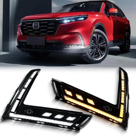 INUBOXES LED Front Bumper Fog Lights Fit for 2023 2024 2025 2026 Honda CRV CR-V, Side Marker Lights, Switchback White DRL & Amber Sequential Turn Signal Lamps, Replacement Accessories