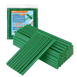 MATUFF Green hot Glue Sticks Full Size 0.43” Dia x 8” Long, Colored Hot melt Glue Sticks, Adhesive Glue Sticks for DIY Crafts Arts, Christmas Decoration School Home Fixing and Gluing Project, 52pcs