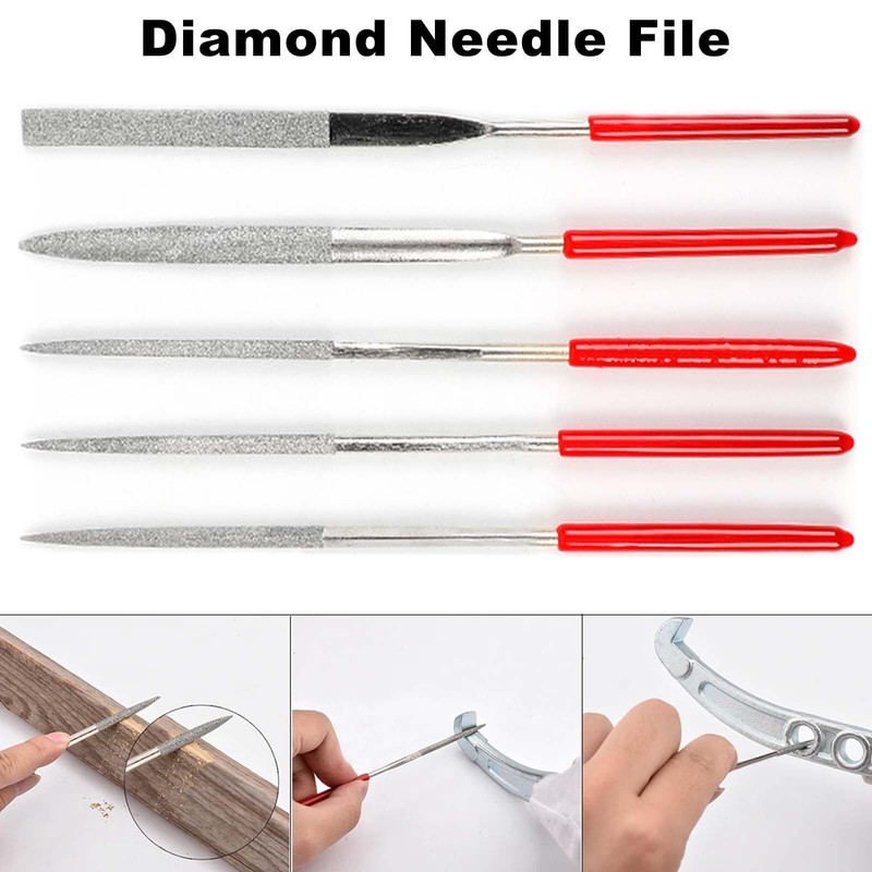 Universal Deburring Tool, 15-Piece Replacement and 5 Diamond File Set,