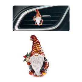 ORIESSE Christmas Santa Air Vent Clips Car Air Freshener Vent Clips,1pc Bling Christmas Elves Car Decorations Red Car Accessories Refillable Outlet Clips Car Diffuser,Alloy Luxury Car Charm